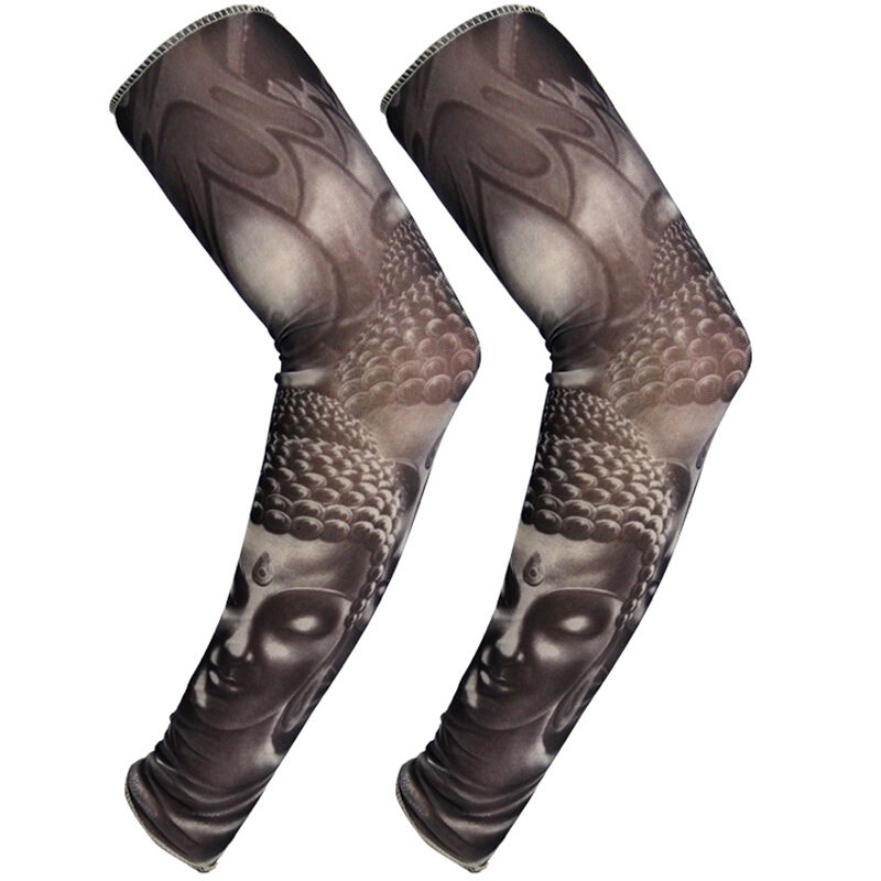Cavalry company cavalry TATTOO SLEEVE male flower arm outdoor tattoo cool sleeve driving sunscreen sleeve riding arm guard women summer arm sleeve color random