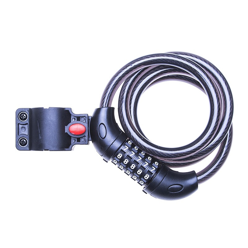 Danqi bicycle five position adjustable password lock anti-theft chain lock five position password steel wire lock 566 black