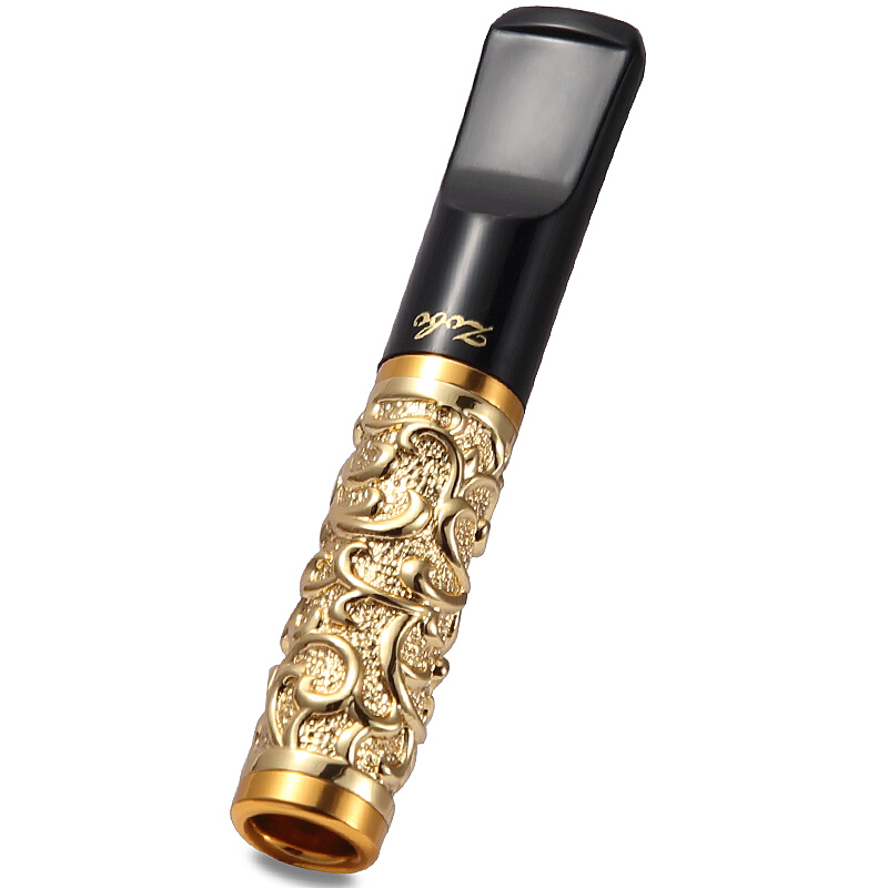 Genuine circulation type washable microporous filter cigarette holder cigarette filter cigarette set zb-326 golden Fugui flower gift box set creative gift