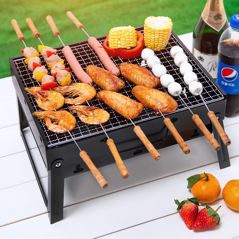 Shangjia barbecue grill grill outdoor charcoal barbecue grill household portable barbecue grill barbecue grill