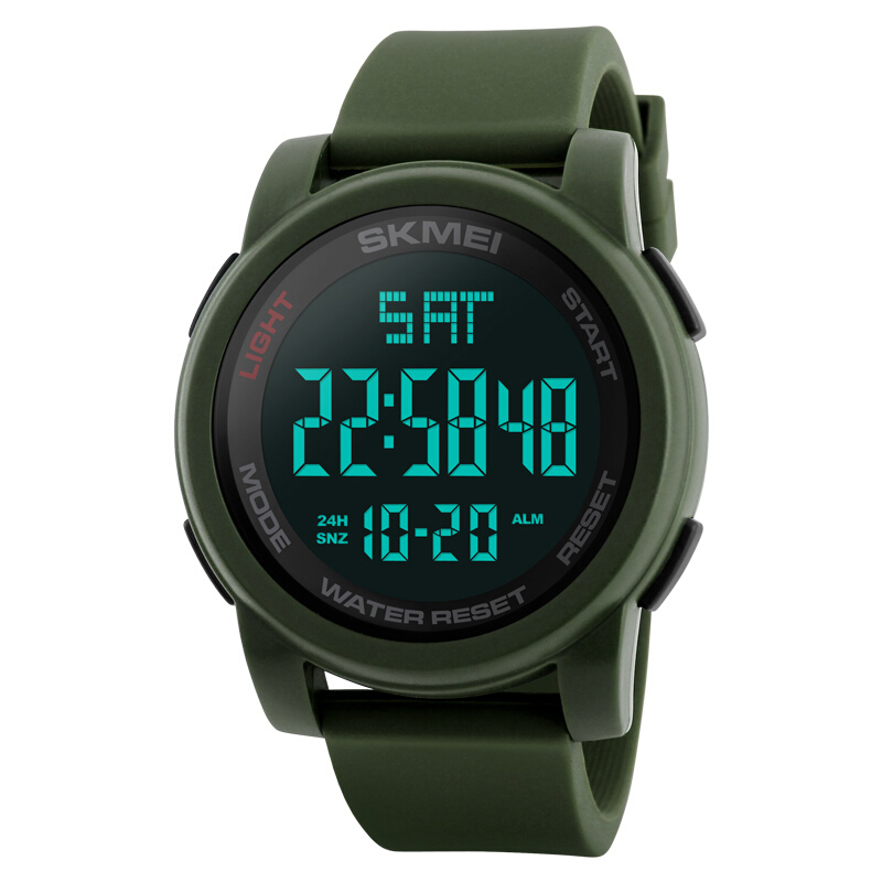 Timebeauty skmei watch men's sports watch multifunctional student luminous electronic watch 1257 military green