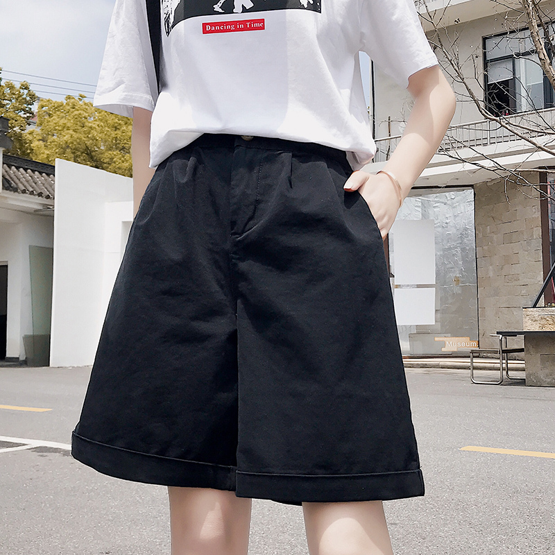 Women's summer BF casual medium pants high waist hip hop Hong Kong ins fashion sports pants
