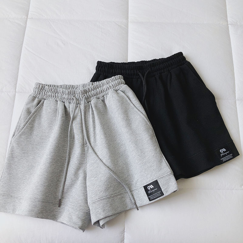 Official figure real price cotton outer wear running leisure a-word wide legs high waist thin pure cotton hot pants