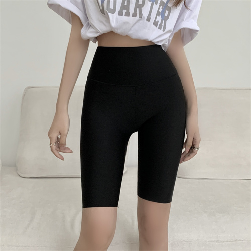 Real shooting without reduction of belly and hip lifting Barbie Yoga bottoming shorts traceless belly three-point safety pants