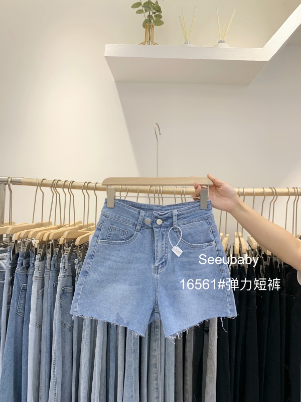 [T.H] Korean summer casual elastic denim shorts 16561# LJF