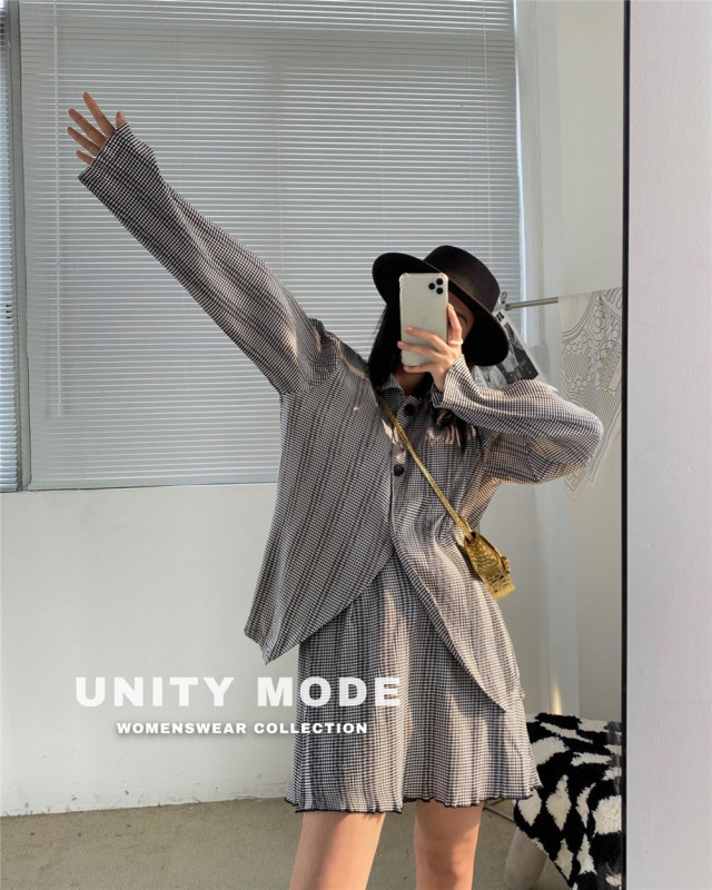 Early autumn new! [unit] simple and versatile slim skirt ys1-5006# cqw