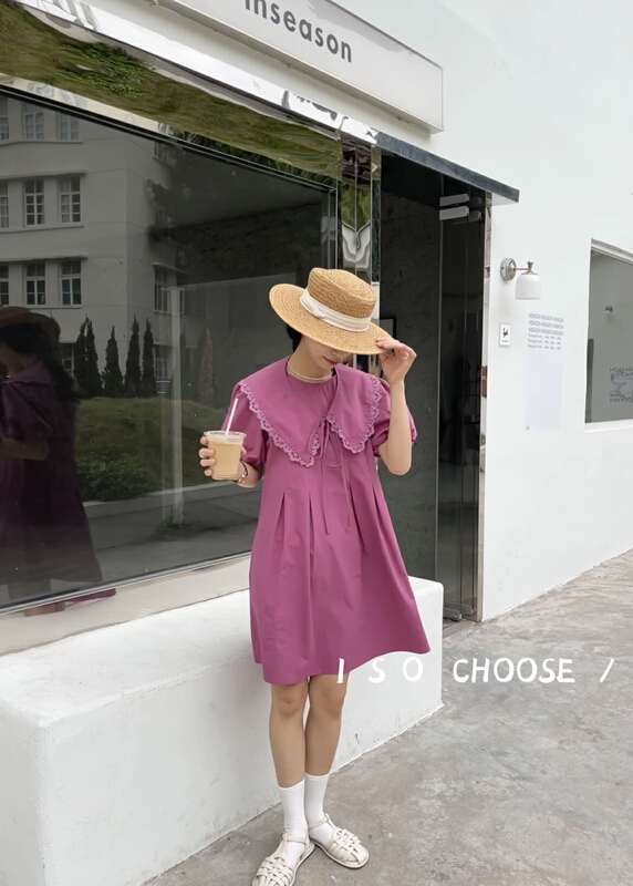 [ISO Korean] Korean version sweet Fairy Dress (with detachable collar) 66103# hjy