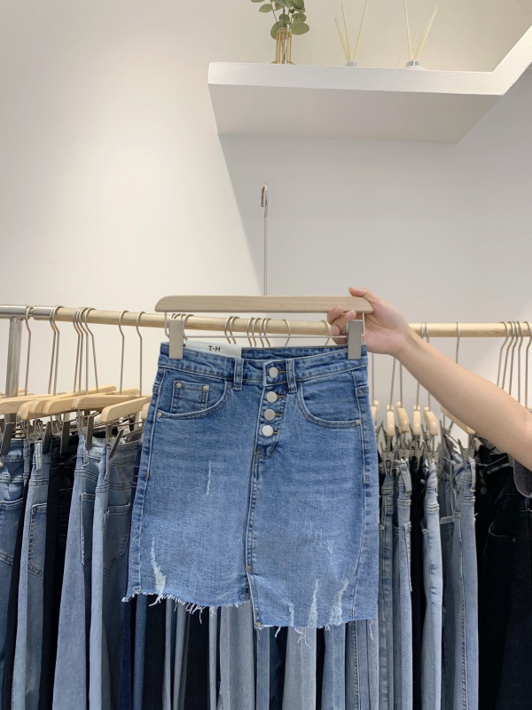 [T.H] Korean versatile casual denim skirt 1869# LJF