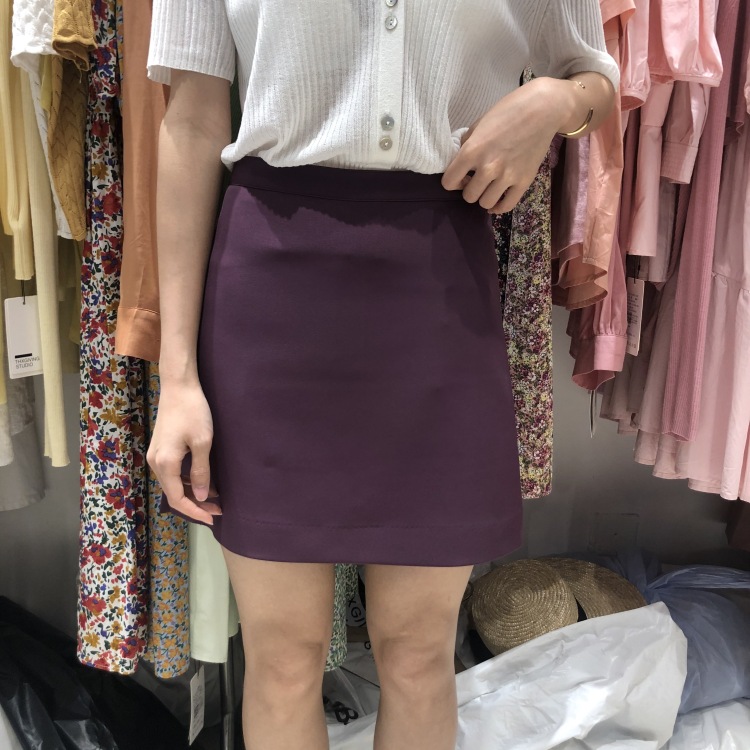 Original price 69.30! [TG] clean color A-line skirt 11690# cqw