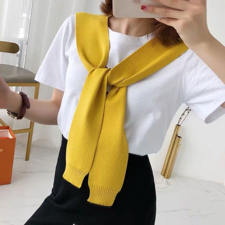 [huole] super practical ~ foreign style, Hong Kong flavor, vintage knotted knitted shawl 0886# CJE
