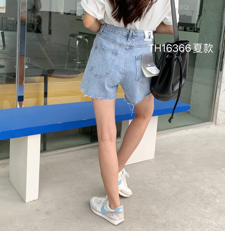 [T.H] Korean versatile simple denim shorts 16366# LJF