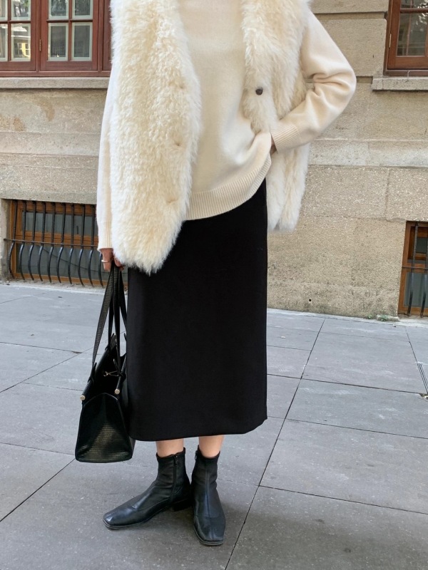 Original price 86.74! Early winter NEW! [T.G] simple long A-line skirt 13023# cqw