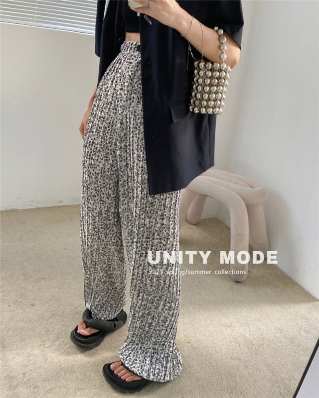Original price 117.31! [unity] Korean personalized pattern loose casual pants 6093# cqw