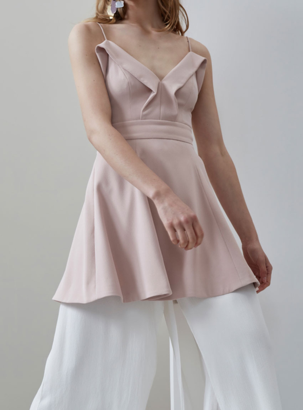 [LMK] little women's suspender temperament waist closing dress 176# hjy