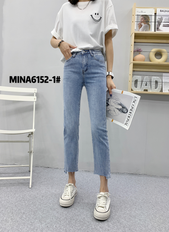 Original price 55.67! [Mina] stretch straight skinny jeans 6152# LJF