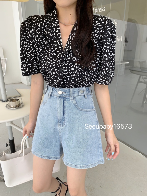 Original price 56.40! [T.H] Korean loose denim shorts 16573# LJF