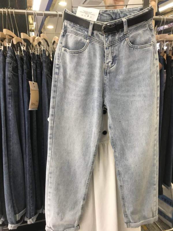 [Mina] simple Harlan versatile jeans (with belt) 2205-1# LJF