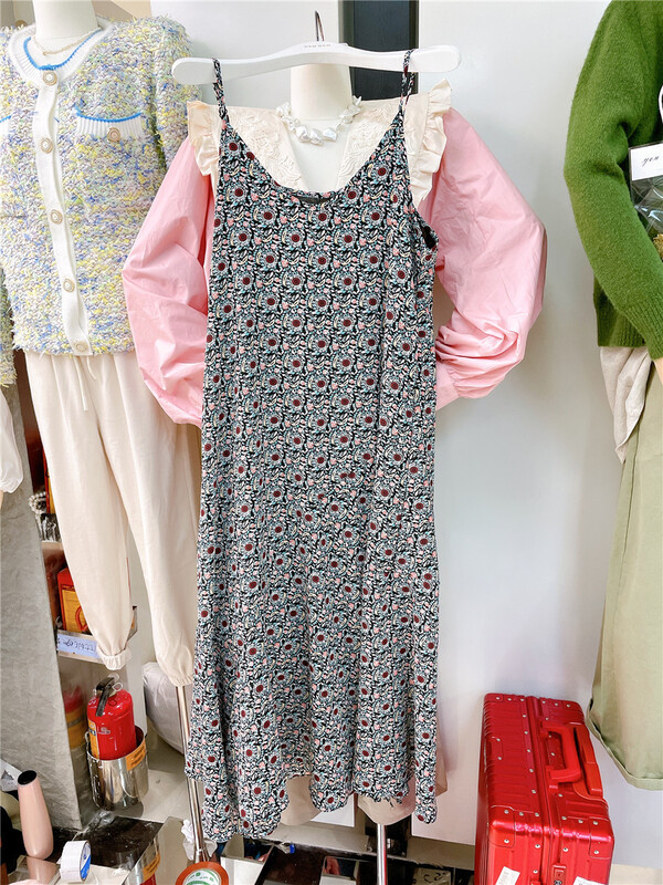 New year in early spring! [dodo] suspender floral fashion dress ys1-2552# zyh