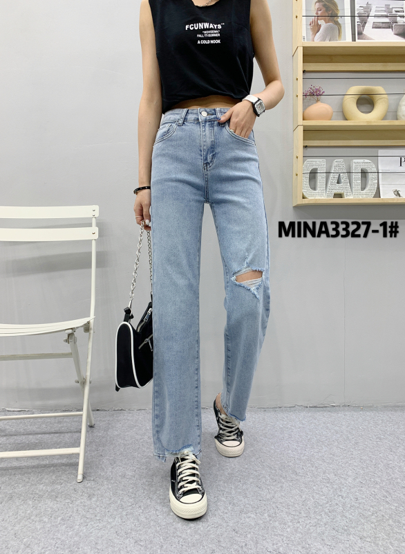Original price 62.04! [Mina] super soft elastic straight versatile jeans 3327# LJF