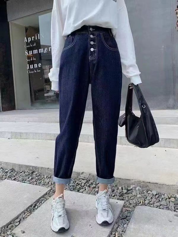 New in early autumn! [Korean original] simple and versatile Harlan jeans 6031# L