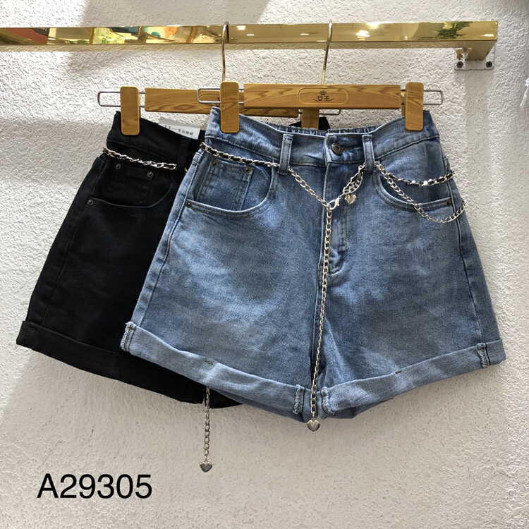 [queen] Korean skinny denim shorts (with belt) a29305# ozq