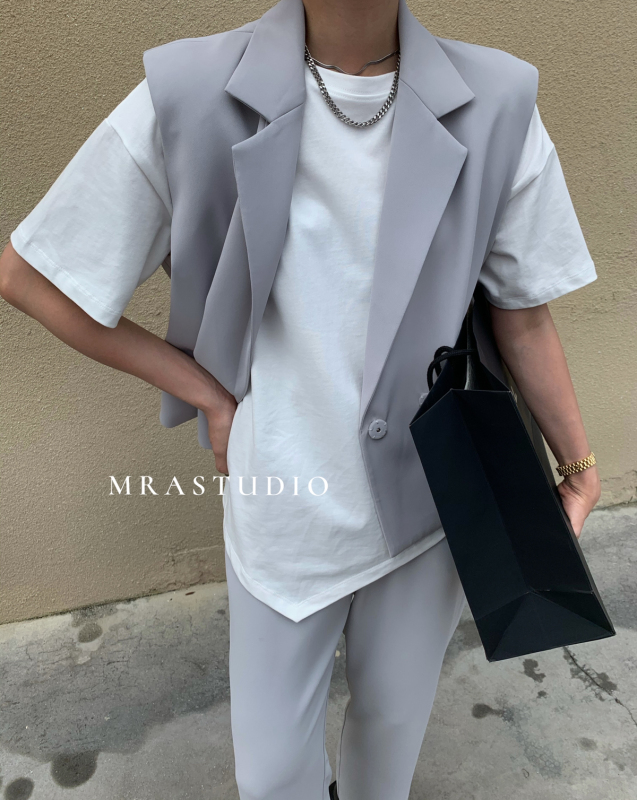 Original price 121.82! New in early autumn! [MRA] minimalist brand style versatile Lapel suit vest lp99006# zxl
