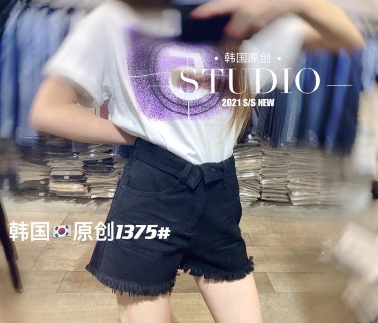 Original price 55.67! [Korean original] characteristic waist Lapel design denim shorts 1315# DB