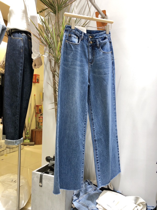 Early autumn new! [Wawa] simple two button straight jeans h5023# CJJ