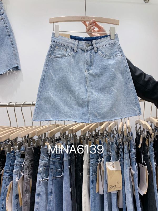 [Mina] versatile fashion classic denim skirt 6139# LJF