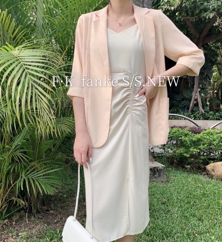 [Fanke] new special price sling Pleated Chiffon Dress (excluding suit) 52010# XJ