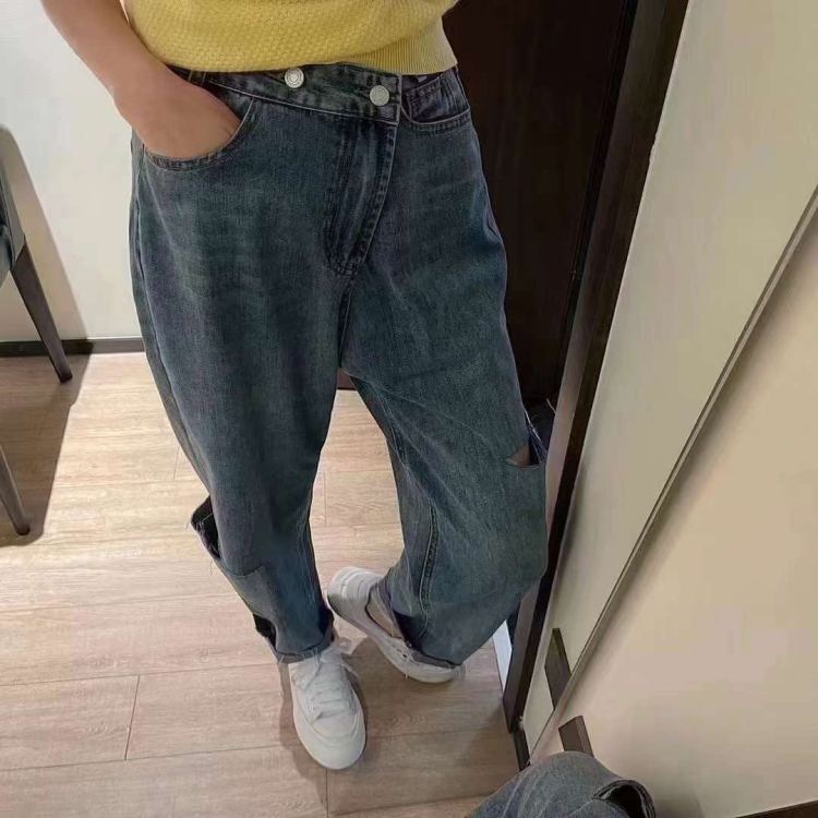 Original price 145.91! [Bobo 1972] fashion hole breaking Harlan jeans 8811-2# CJJ
