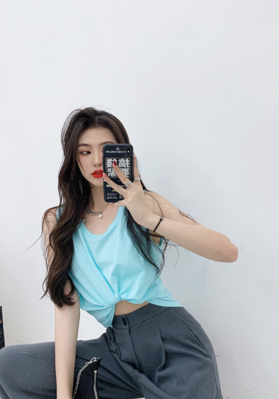 [Xi Xi] minimalist and versatile clean casual vest t191# hyy