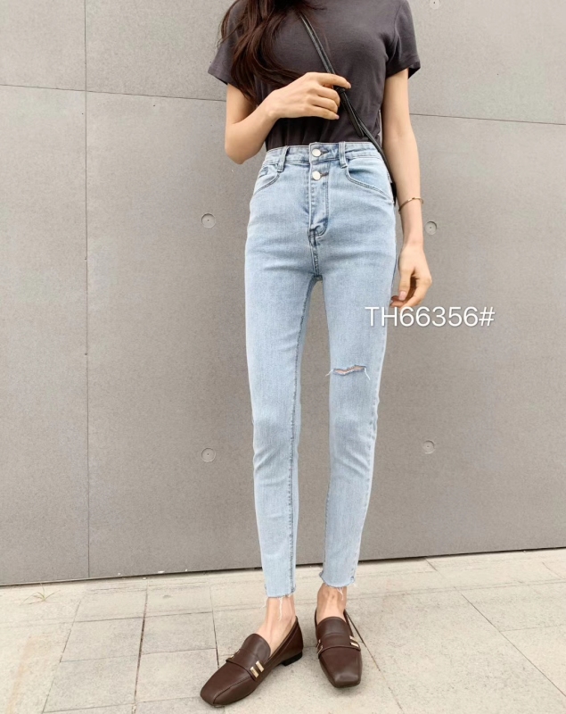 [T.H] pierced and versatile double button jeans ys1-66356# LJF