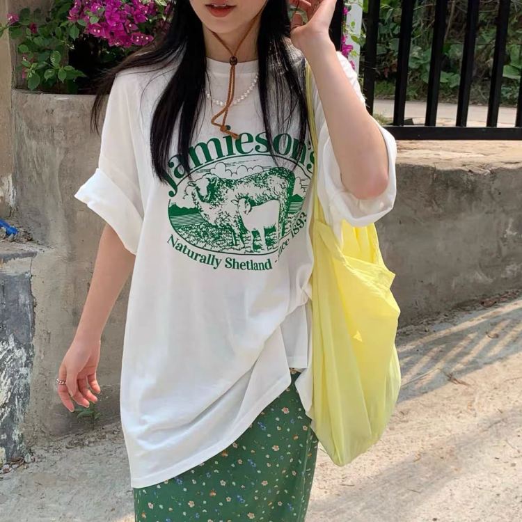 [miss Xi Xi] round neck versatile casual slim short sleeved T-shirt (without hat) 563# DB