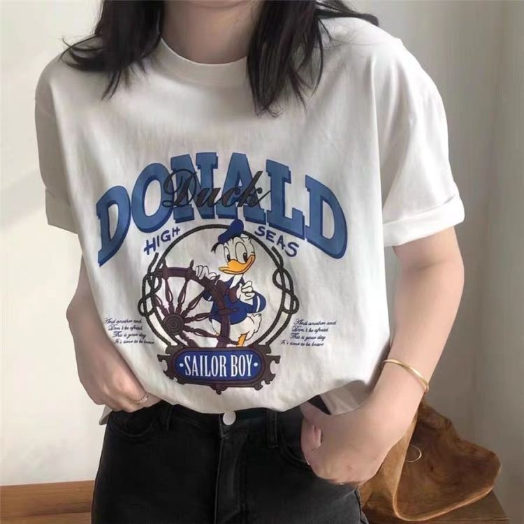 [miss hee hee] Korean Donald Duck printed Casual Short Sleeve T-shirt 7705# DB