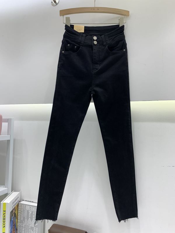 New in early autumn! [Mina] high waist elastic small leg jeans 6222-5# LJF