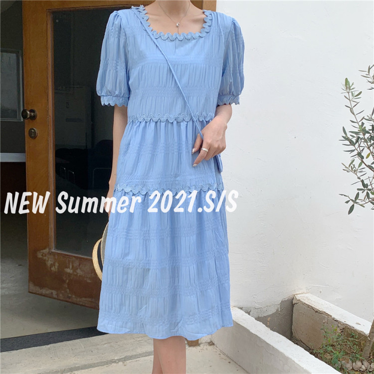Original price 89.11! New in early summer! [Hello] fashionable temperament, slim waist, versatile dress (with bag) 6252# lwy