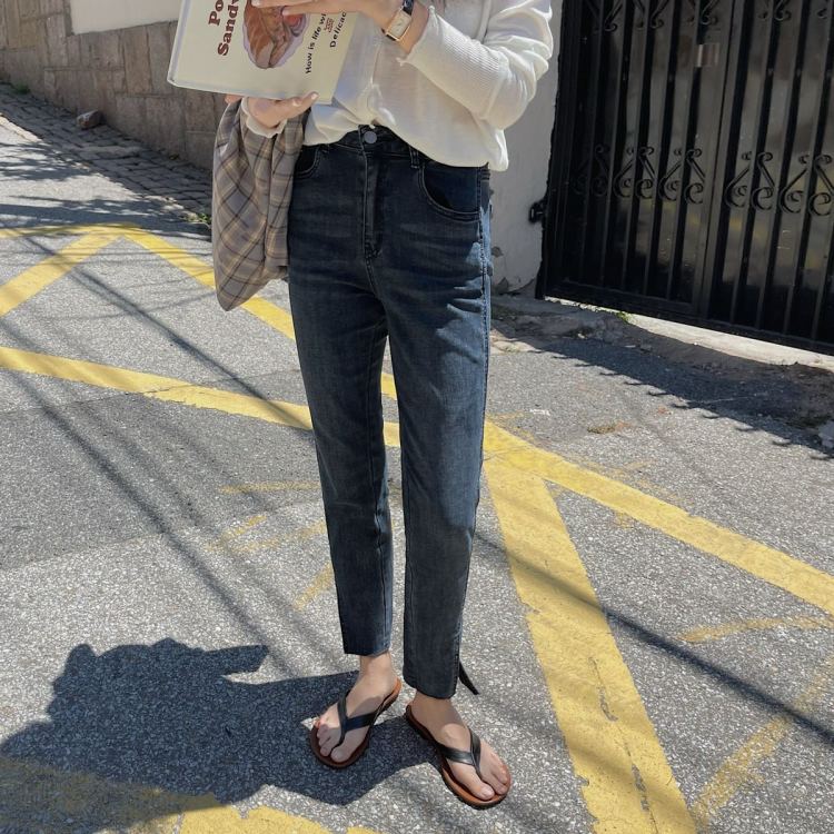 New in early autumn! [meet me] vintage fashion versatile foreign style jeans ys-6870# ll