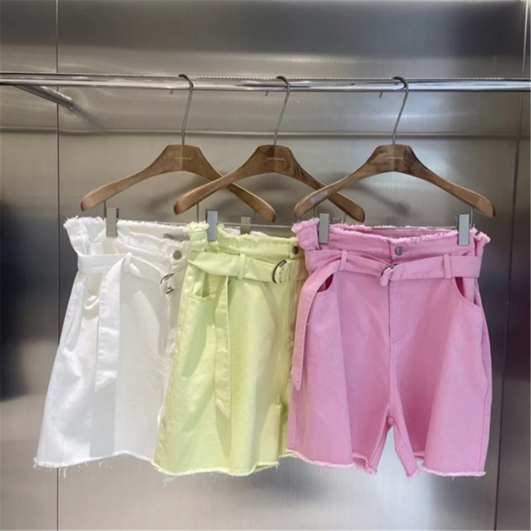 goods in stock! [big hair] loose fitting and versatile denim shorts (with belt) df007-l6286# JJ