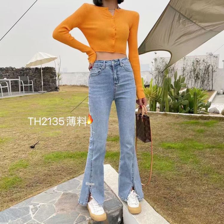 [T.H] Korean slim and versatile jeans 2135# LJF