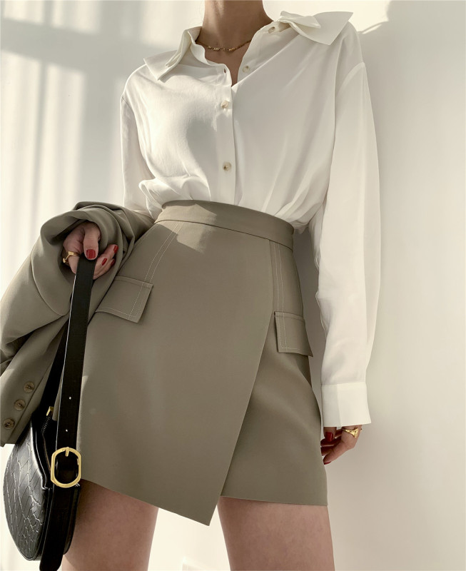 [TTS] slim and simple skirt tts542# fcq