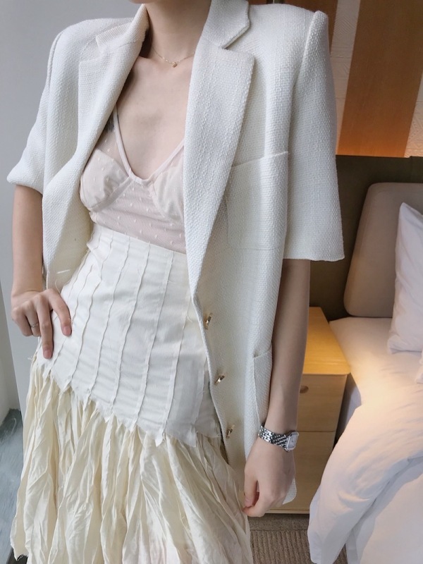 [until blue] simple and versatile comfortable short sleeved suit w159# YY