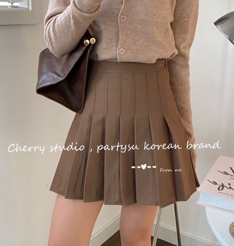 [cherry studio] Korean Department small fresh college style pleated skirt a1039# HBx