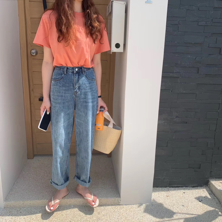 [meet me] Korean Vintage Straight wash jeans 8612# HBx