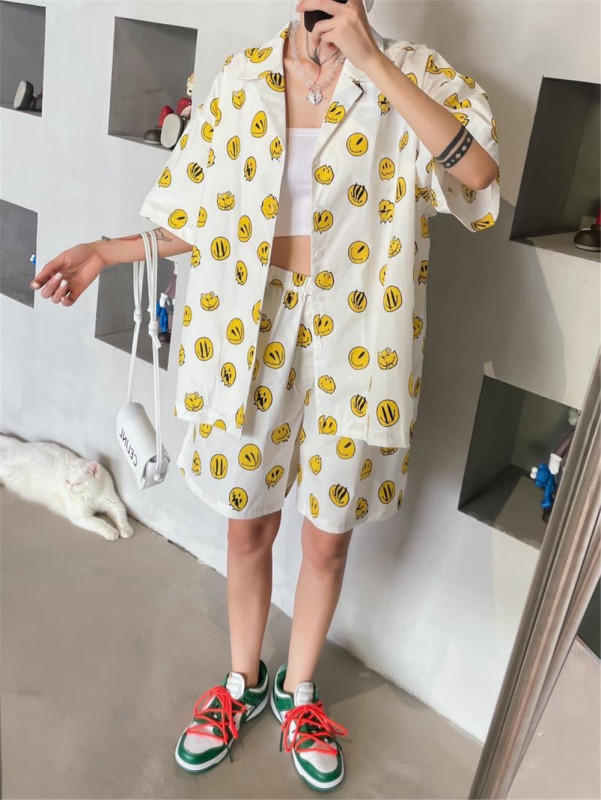 Original price 77.83! [Yu Han] personalized expression bag pattern versatile shirt 8689# GYJ