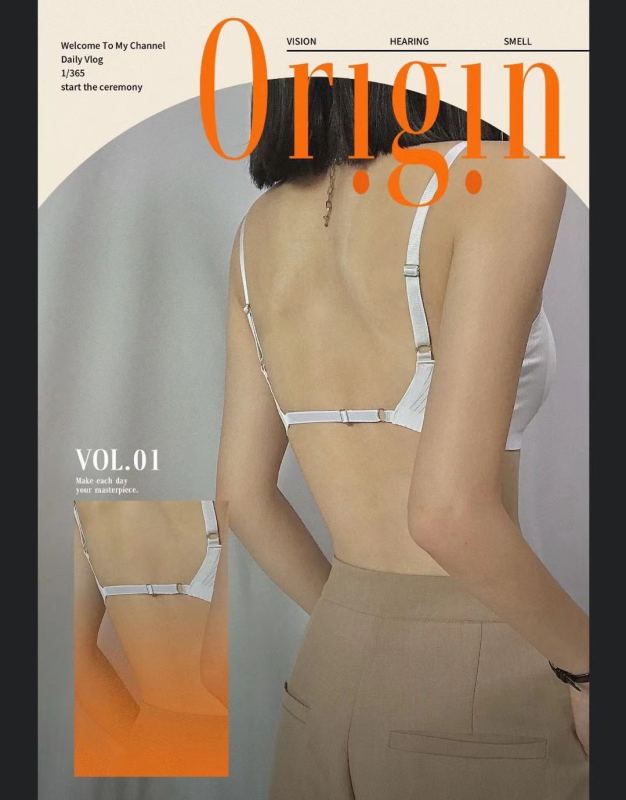 [Yaya] European and American trend sexy backless underwear (with removable BRA) 2109# L