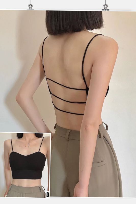 [Yaya] simple sexy hollow out beautiful back underwear (with removable coaster) 4219# cxx