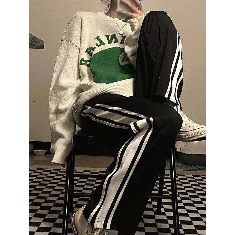 Pants women loose Joker ins trend spring and summer new wide leg pants female students high waist straight casual long pants