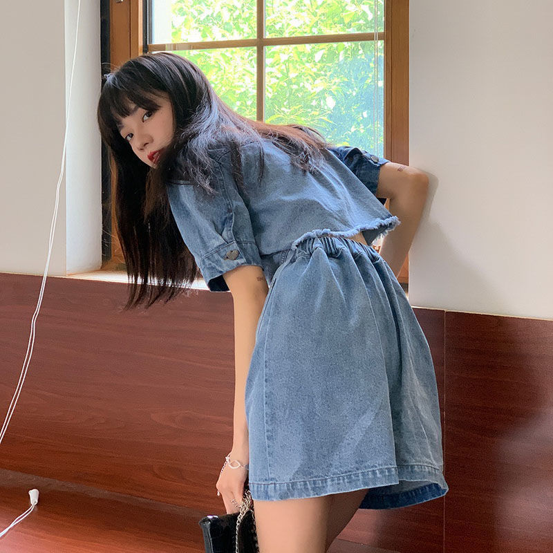 A forget all empty dress 2022 new short skirt summer hot girl Polo skirt summer skirt ins super fairy slim
