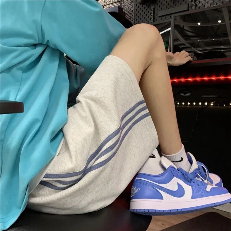 Korean version of 2022 new summer large size women's sports essential shorts trendy female student pants children's loose casual pants